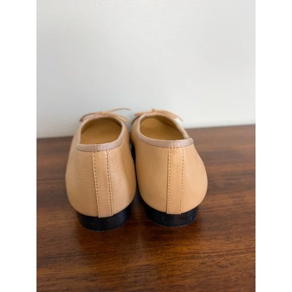 Kaitlyn Pan beige and black cap-toe ballet flats size EU 39/US 8.5 - Picture 4 of 5